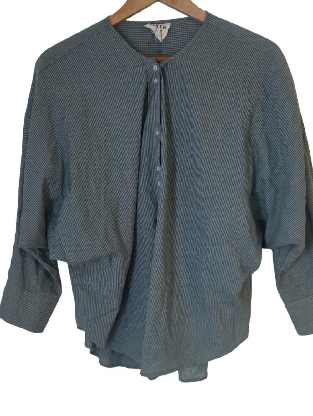 MIRTH Relaxed Button-Front Shirt in Sage Green